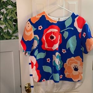 Kate Spade floral top gently used size 10